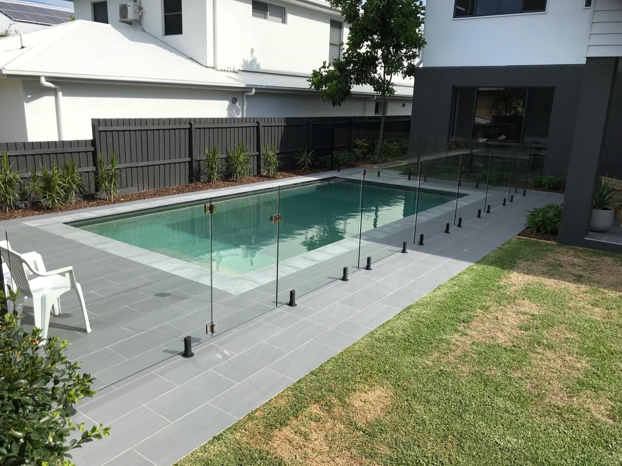 pool glass fencing frameless coast